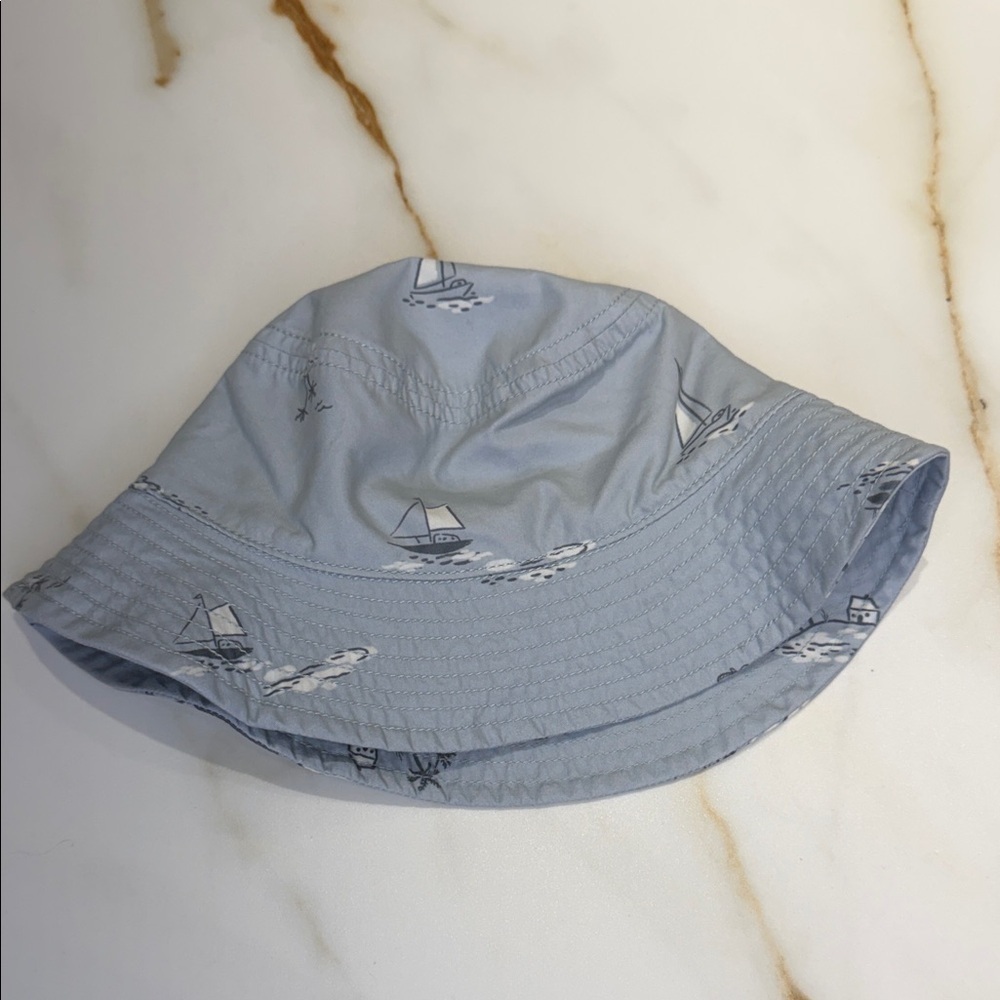 Carters Blue Bucket Hat with Nautical Print